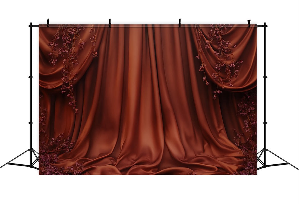 Sexy Backdrop Rustic Satin Drapery Blossoms Boudoir Backdrop Ideas CSH58-248