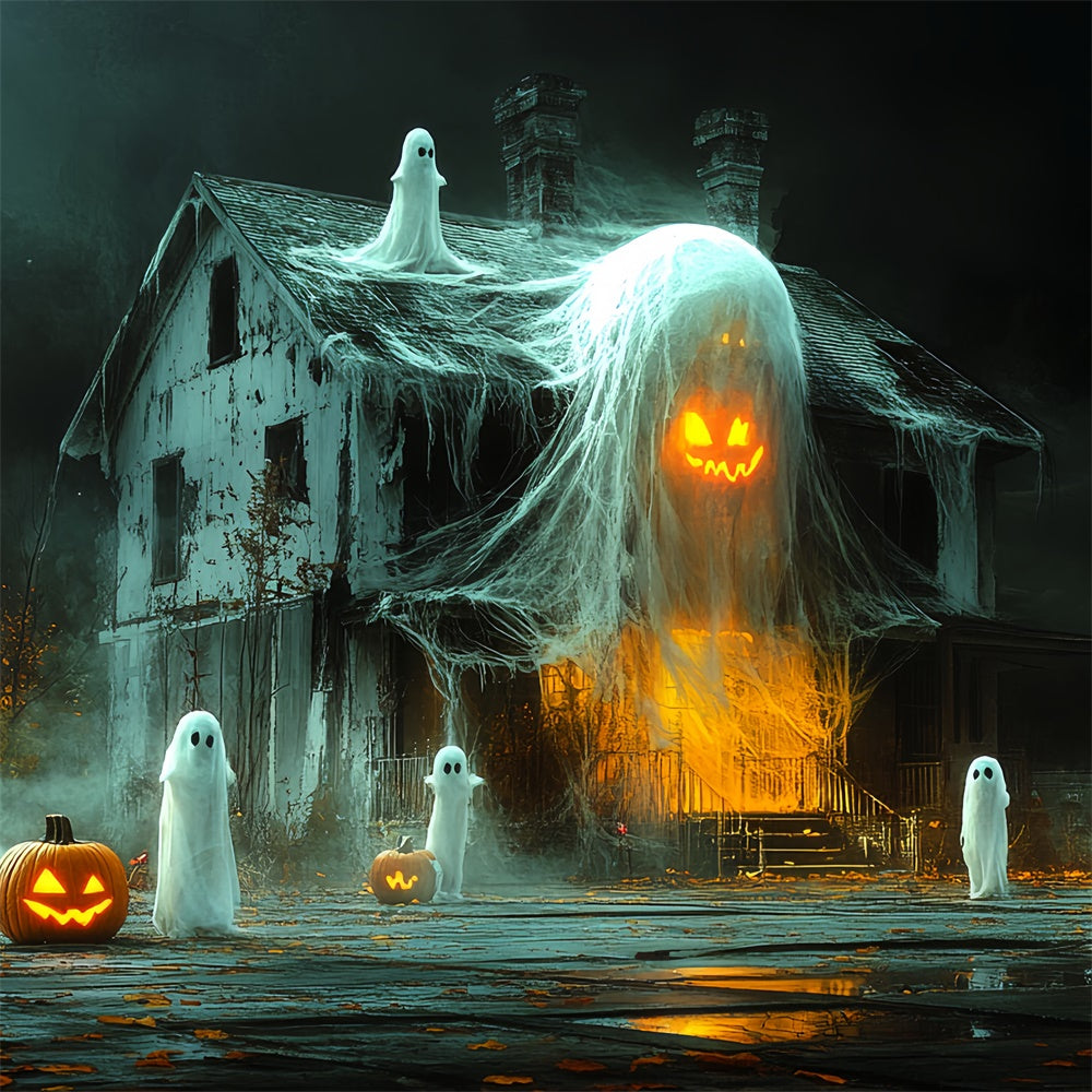 Spooky Halloween Backdrop Haunted Ghost Shack Backdrop CSH6-100