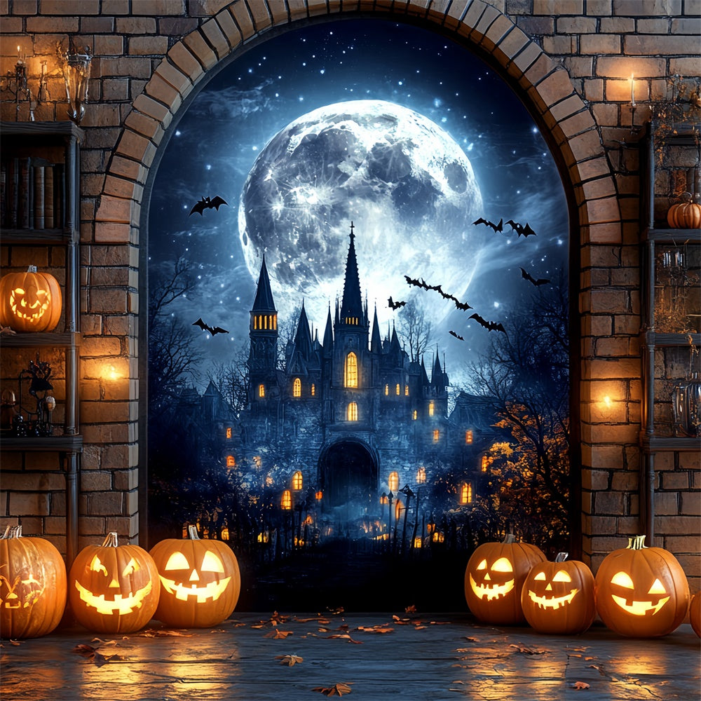 Halloween Backdrop Ideas Haunted Castle Archway Backdrop CSH6-108