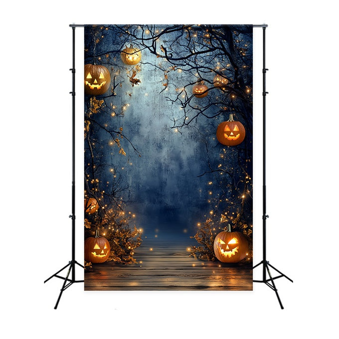 Halloween Photo Backdrop Enchanted Pumpkin Glow Backdrop CSH6-115