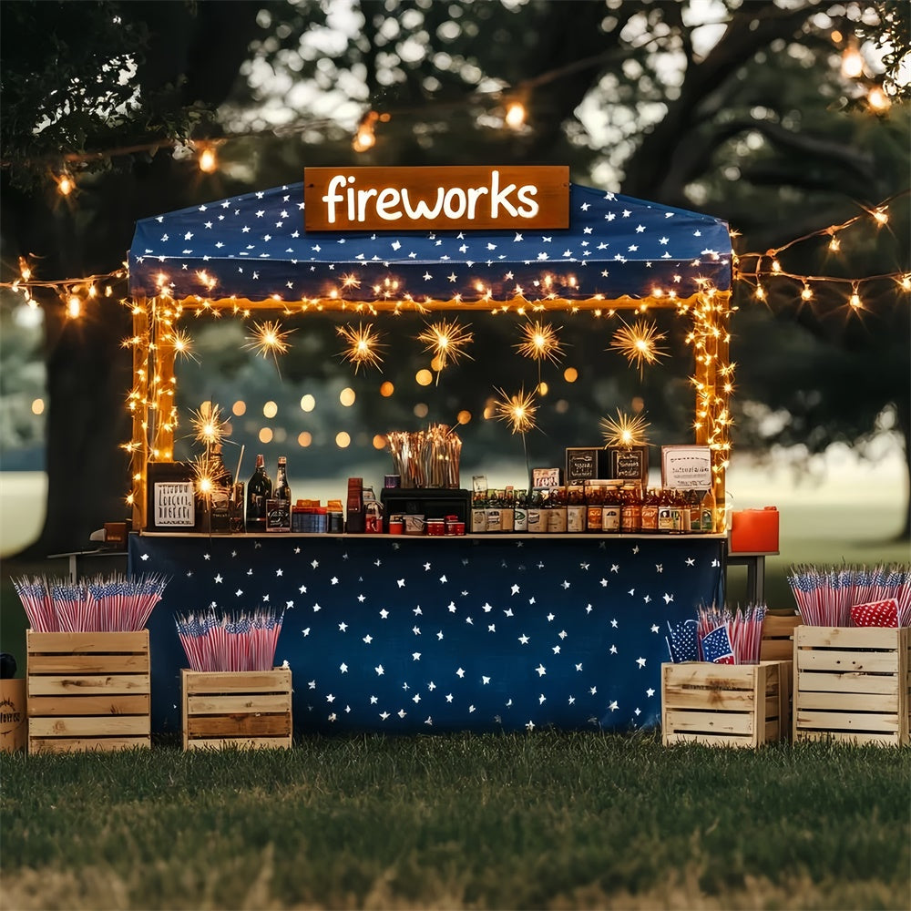 4th of July Backdrops Fireworks Stand Celebration Backdrop CSH6-12