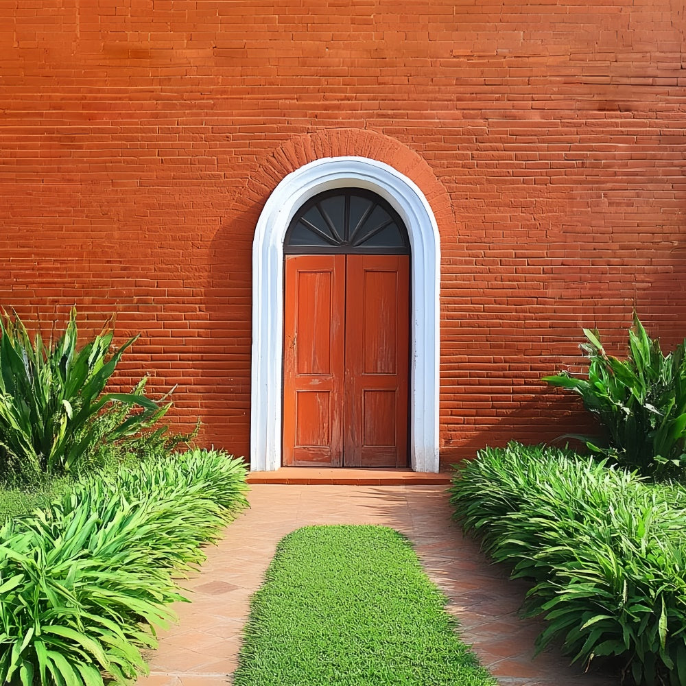 Red Brick Backdrop Classic Arch Doorway Wall Backdrop CSH6-137