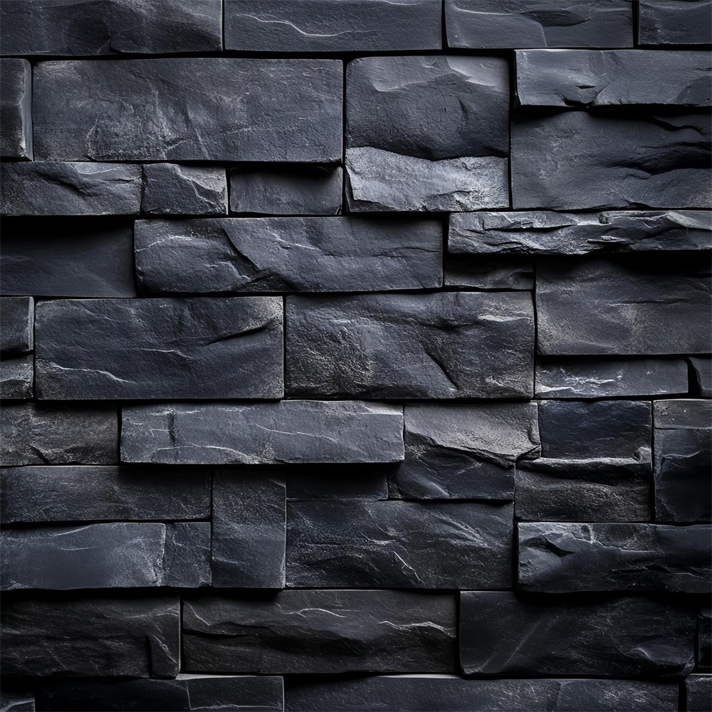 Black Brick Backdrop Charcoal Stone Texture Backdrop CSH6-144