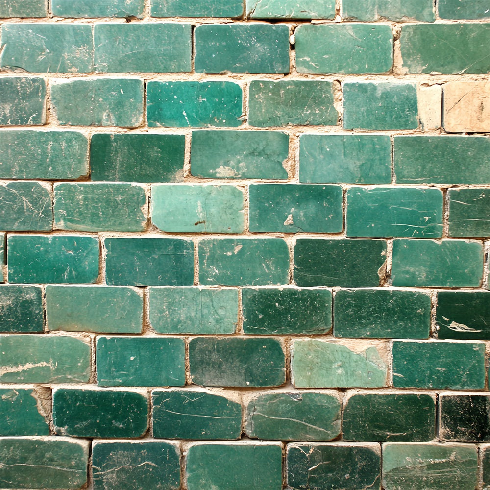 Brick Backdrop Photography Emerald Glazed Brick Backdrop CSH6-146