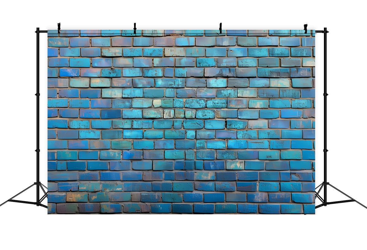 Brick Wall Backdrop Weathered Blue Dream Wall Backdrop CSH6-147