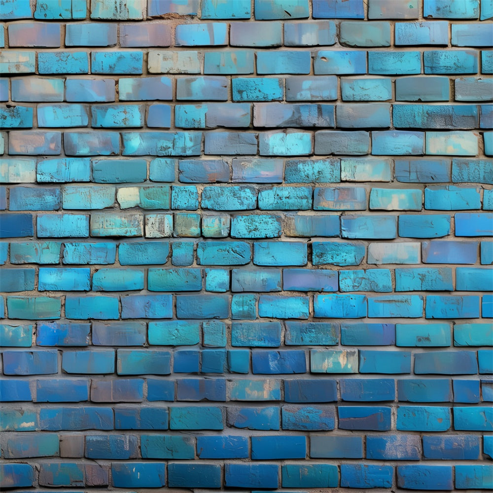 Brick Wall Backdrop Weathered Blue Dream Wall Backdrop CSH6-147