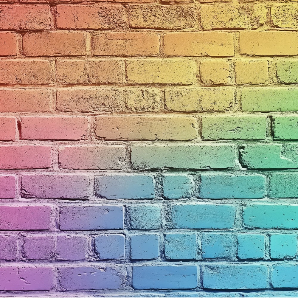 Brick Wall Backdrop Colorful Dust Wall Texture Backdrop CSH6-149