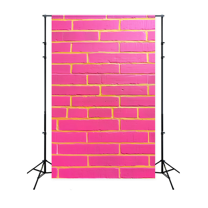 Brick Wall Backdrop Neon Pink Street Pop Brick Backdrop CSH6-157