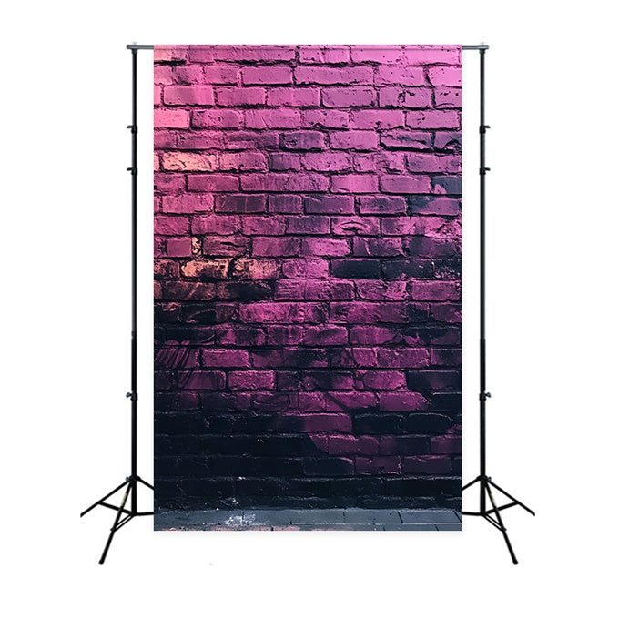 Brick Backdrops Midnight Violet Graffiti Wall Backdrop CSH6-158