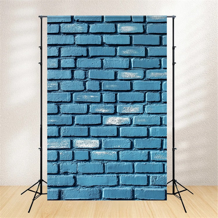 Brick Backdrop Photography Faded Indigo Street Wall Backdrop CSH6-160