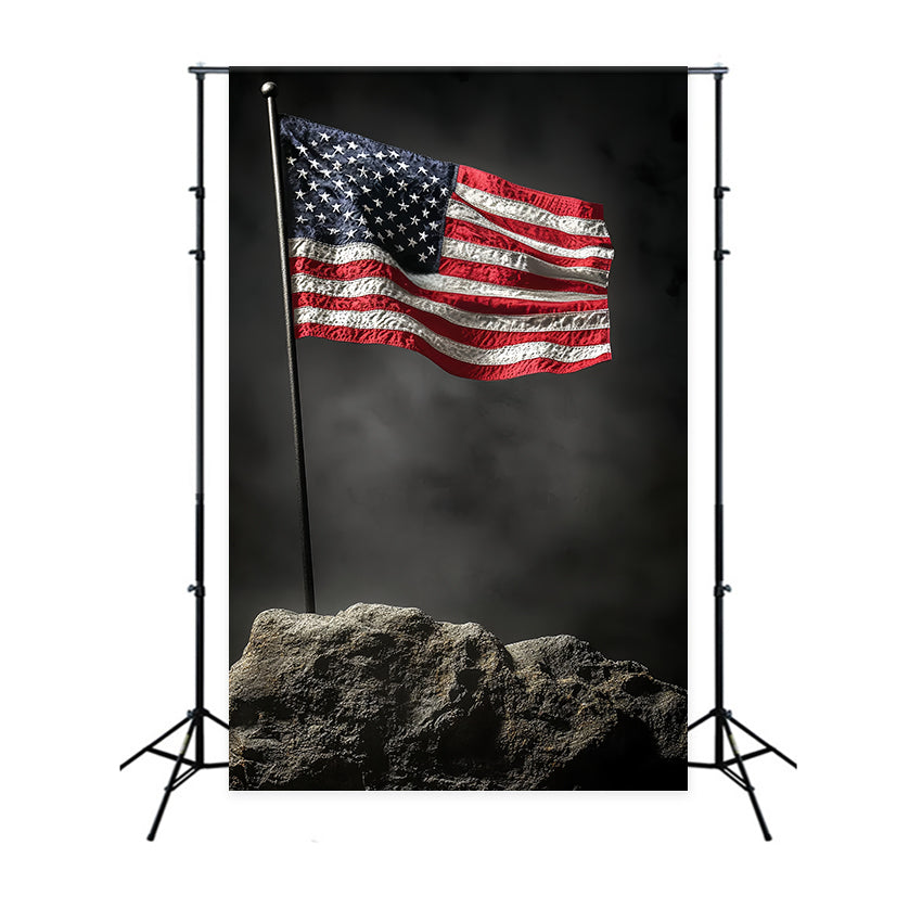 American Flag Photo Backdrop Standing Strong Flag Backdrop CSH6-2