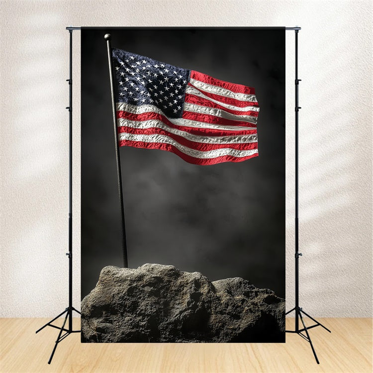 American Flag Photo Backdrop Standing Strong Flag Backdrop CSH6-2