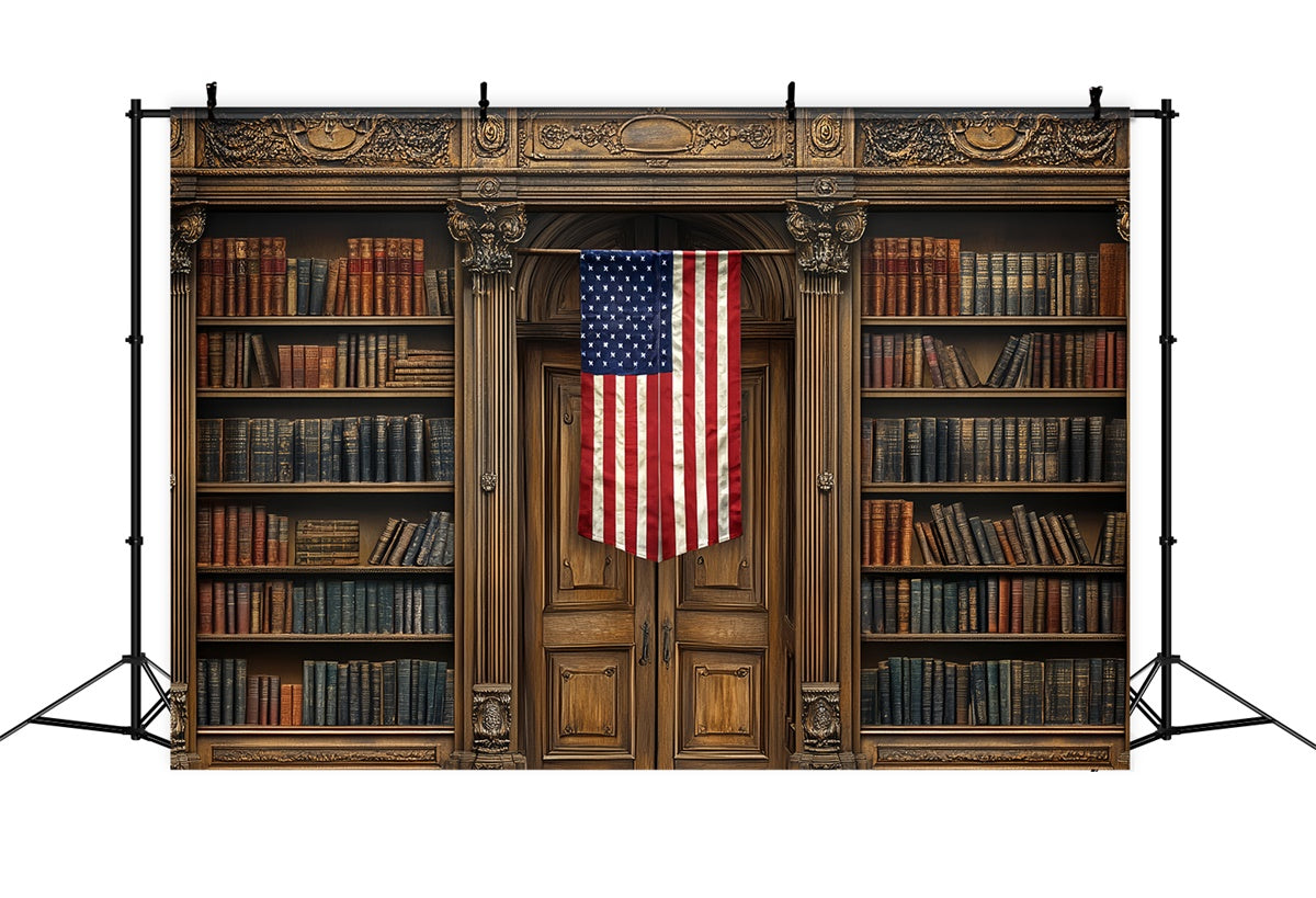 4th of July Backdrop Patriotic Library Elegance Backdrop CSH6-20