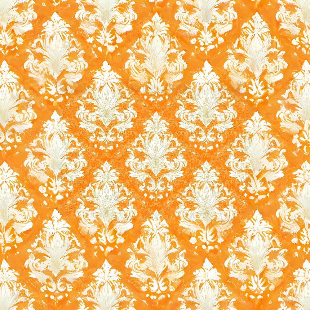 Fall Photoshoot Backdrop Vintage Autumn Damask Backdrop CSH6-223