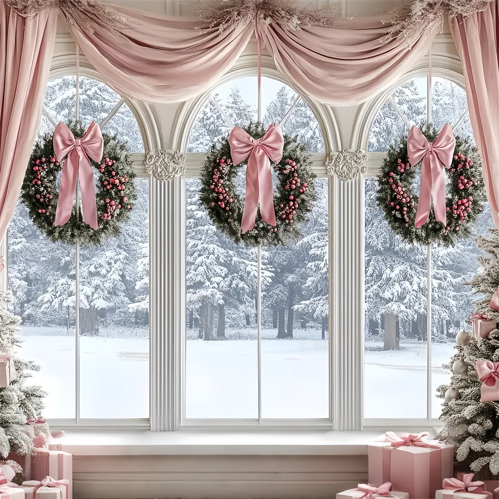Professional Christmas Backdrops Soft Pink Holiday Backdrop CSH6-279