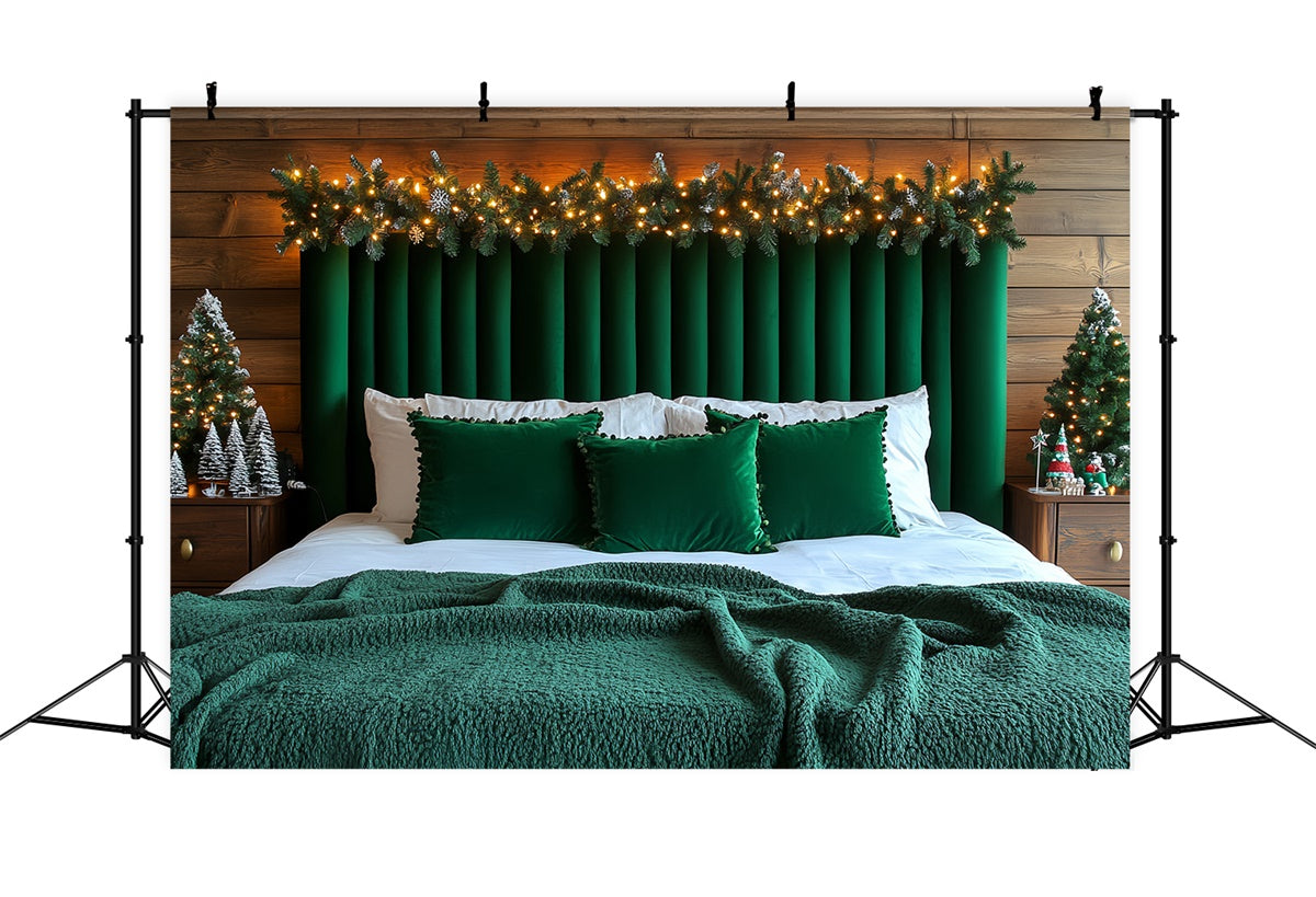 Christmas Backdrop Ideas Holiday Cabin Bedroom Backdrop CSH6-281