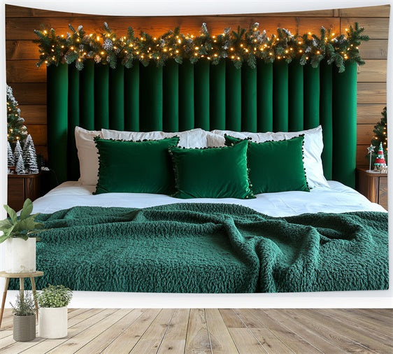 Christmas Backdrop Ideas Holiday Cabin Bedroom Backdrop CSH6-281