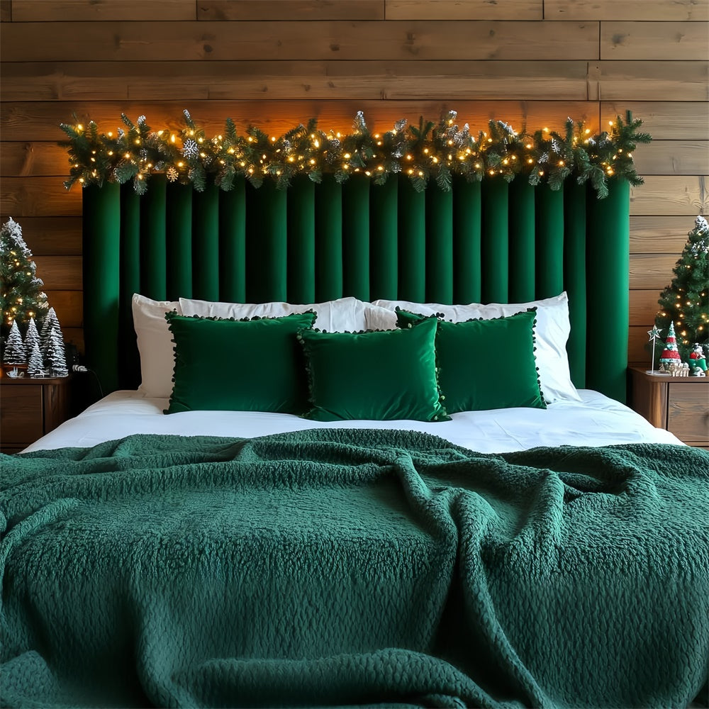 Christmas Backdrop Ideas Holiday Cabin Bedroom Backdrop CSH6-281