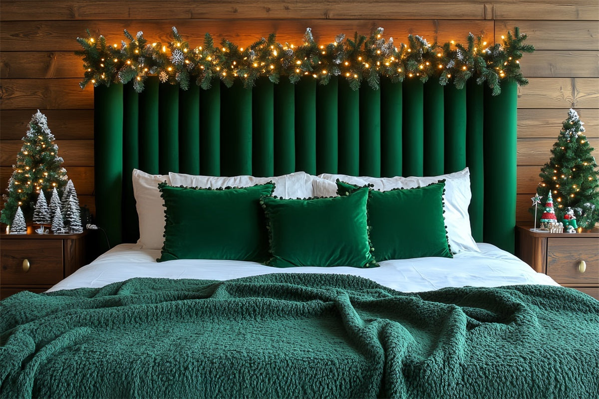 Christmas Backdrop Ideas Holiday Cabin Bedroom Backdrop CSH6-281