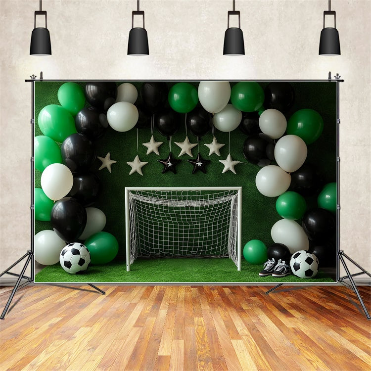 Cake Smash Backdrop Boy Soccer Star Party Backdrop CSH6-301