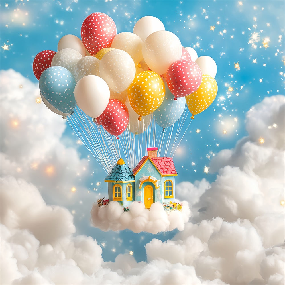 Backdrop For Birthday Balloon Cloud Fantasy Backdrop CSH6-306