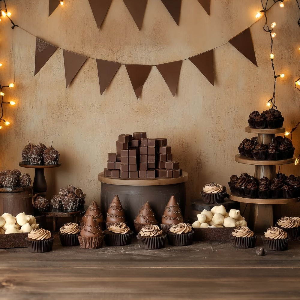 Happy Birthday Backdrop Choco Delight Dessert Backdrop CSH6-312