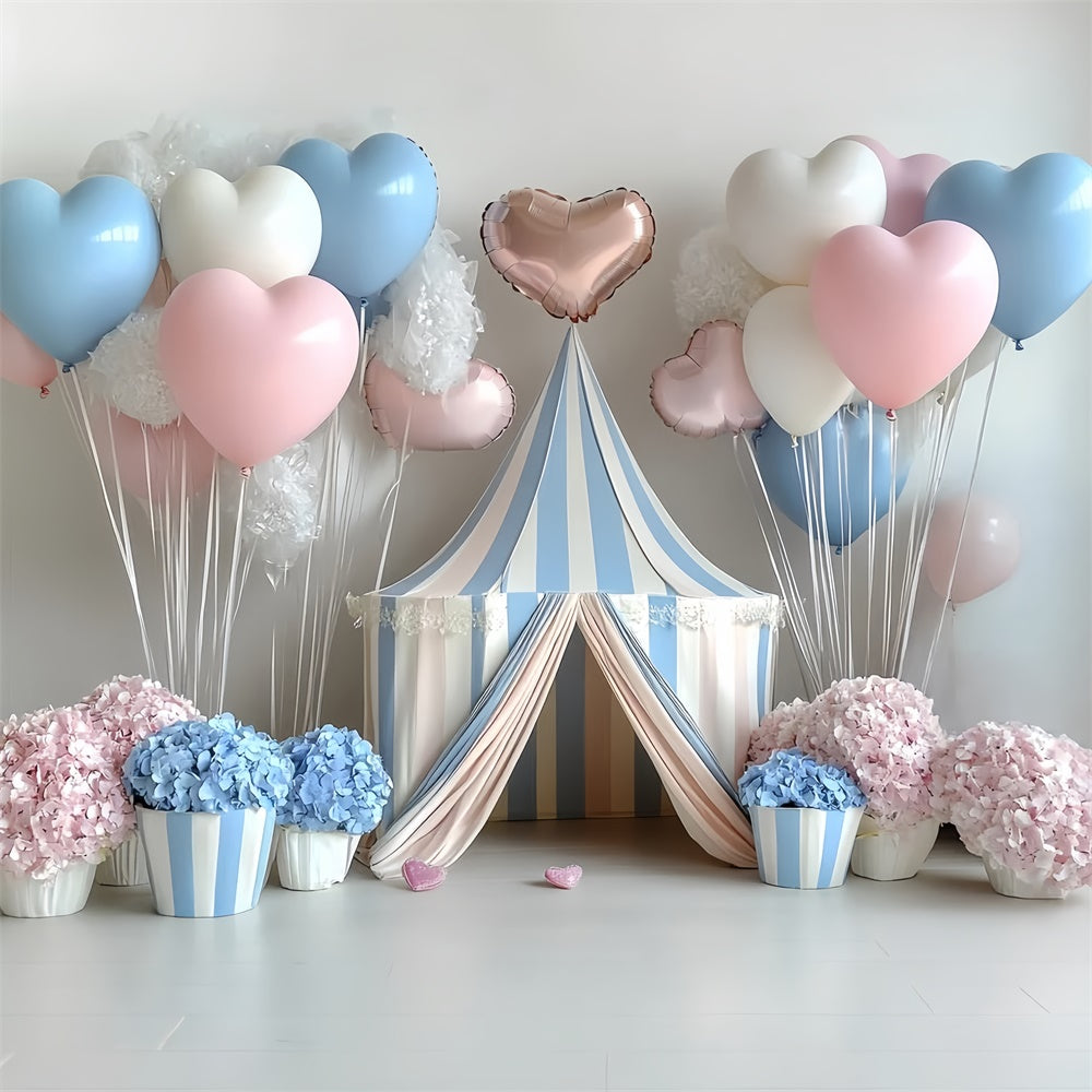 Cake Smash Photography Backdrop Heart Balloon Tent Backdrop CSH6-323