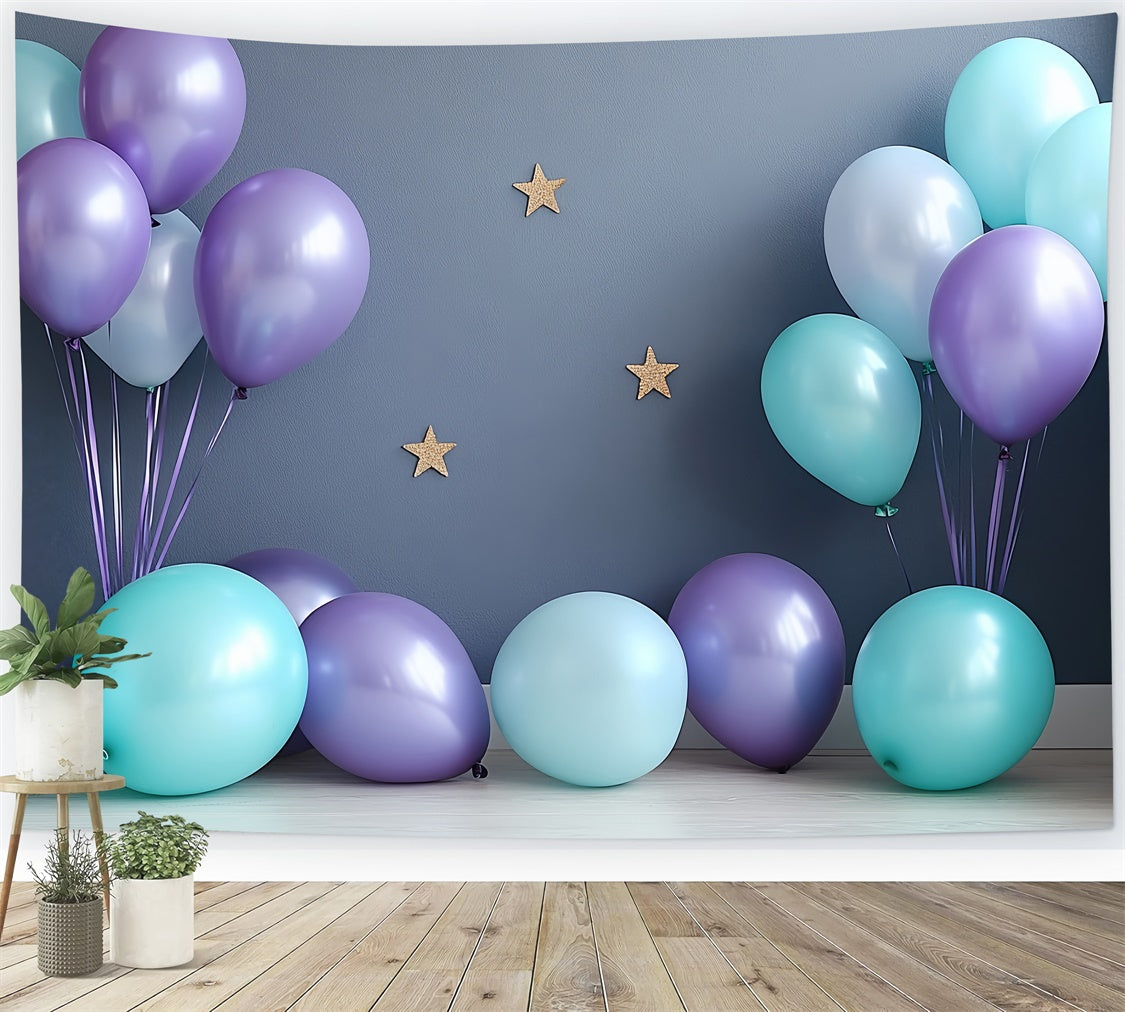 Happy Birthday Backdrop Dream Balloons Blue Backdrop CSH6-324