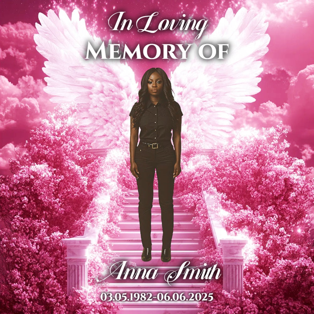Memorial Backdrop Ideas Pink Heaven Tribute Custom Backdrop CSH6-347