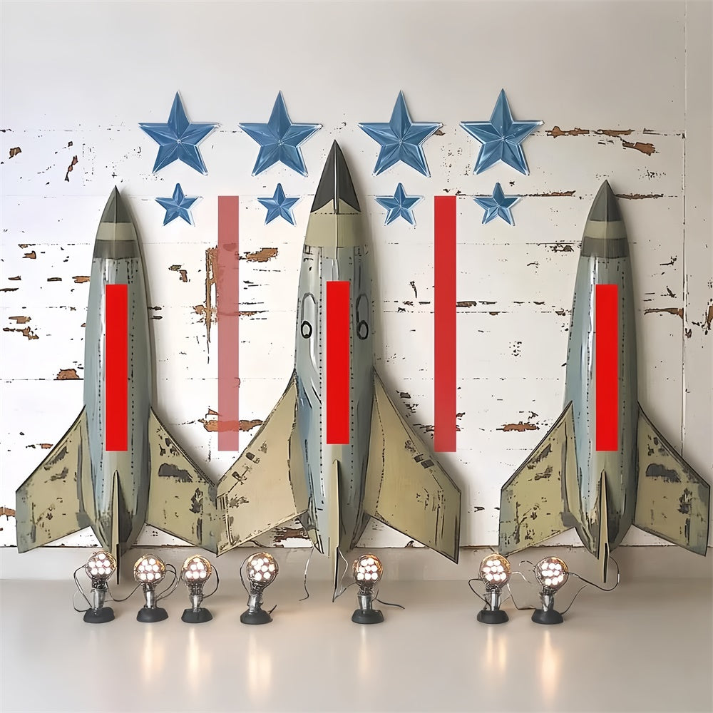 4th of July Photography Backdrops Space Tribute Backdrop CSH6-35