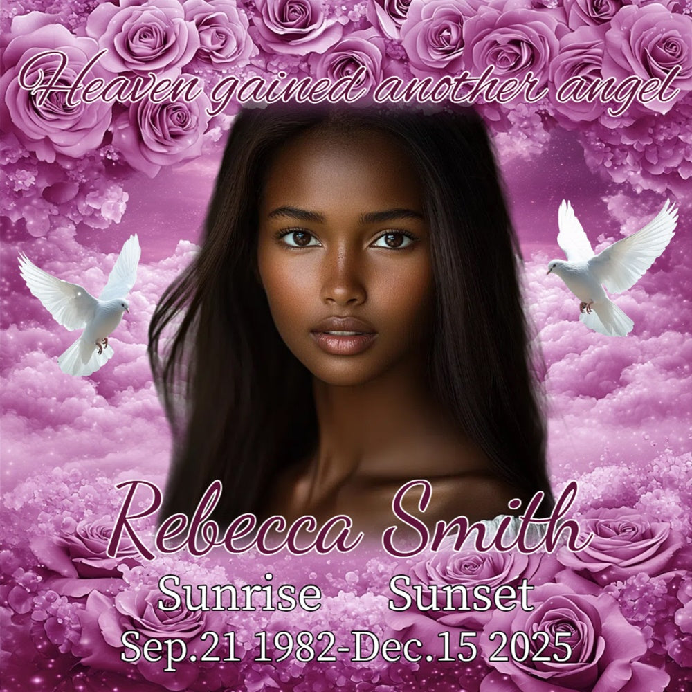 Memorial Backdrops Pink Roses Sky Farewell Customized Backdrop CSH6-366