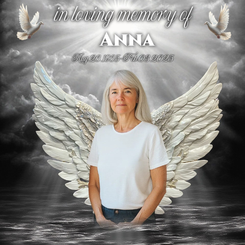 Memorial Backdrops Heavenly Peace Tribute Personalized Backdrop CSH6-372