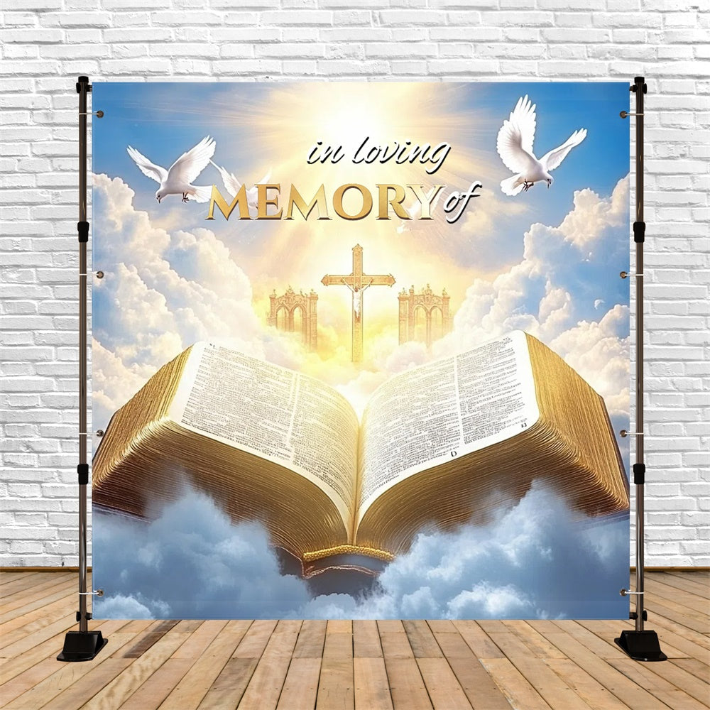 Memorial Backdrop Ideas Heavenly Scripture Gate Custom Backdrop CSH6-386