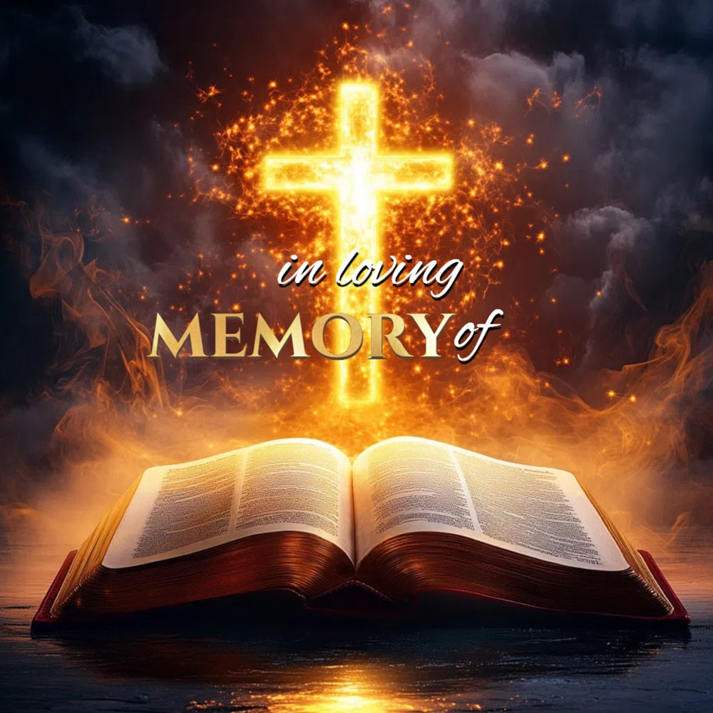 Memorial Backdrop Ideas Burning Light Faith Custom Backdrop CSH6-388