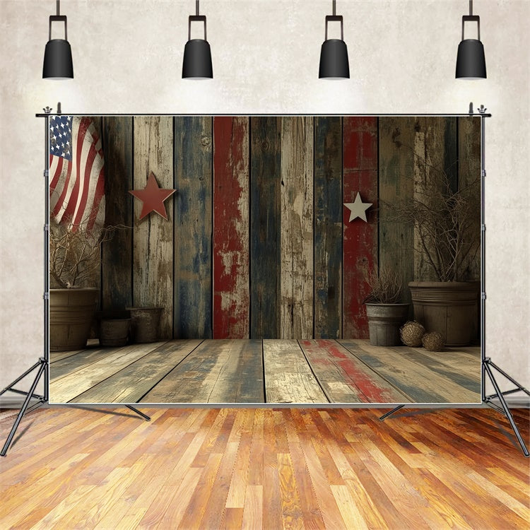 4th of July Backdrop Distressed Americana Style Backdrop CSH6-39
