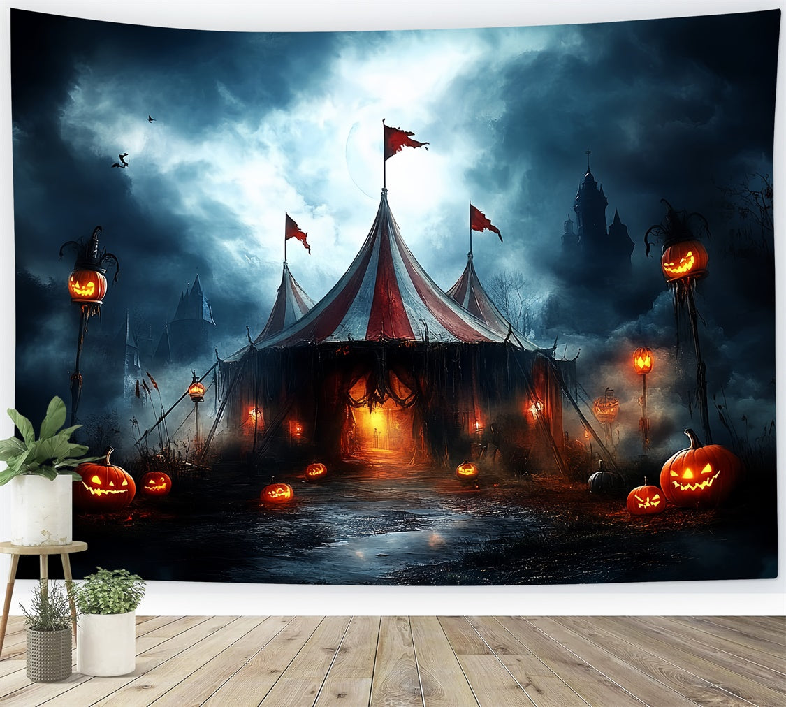 Halloween Backdrop Ideas Nightmare Circus Moonlight Backdrop CSH6-71