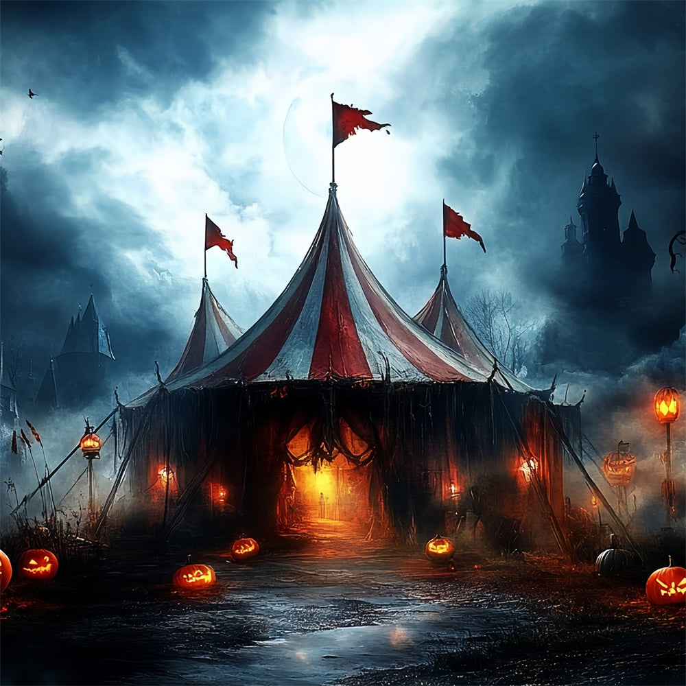 Halloween Backdrop Ideas Nightmare Circus Moonlight Backdrop CSH6-71
