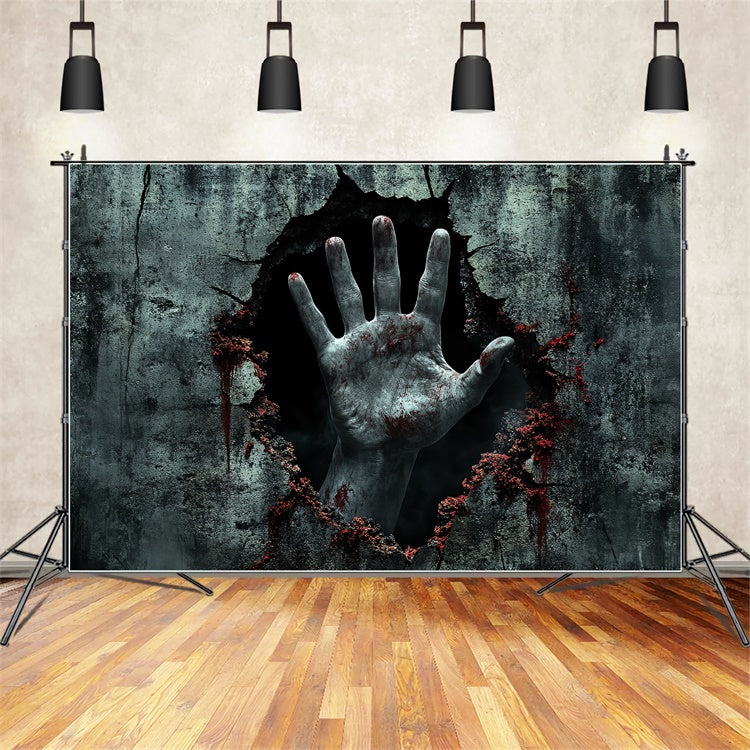 Scary Halloween Backdrop Bloody Breakout Horror Wall Backdrop CSH6-72