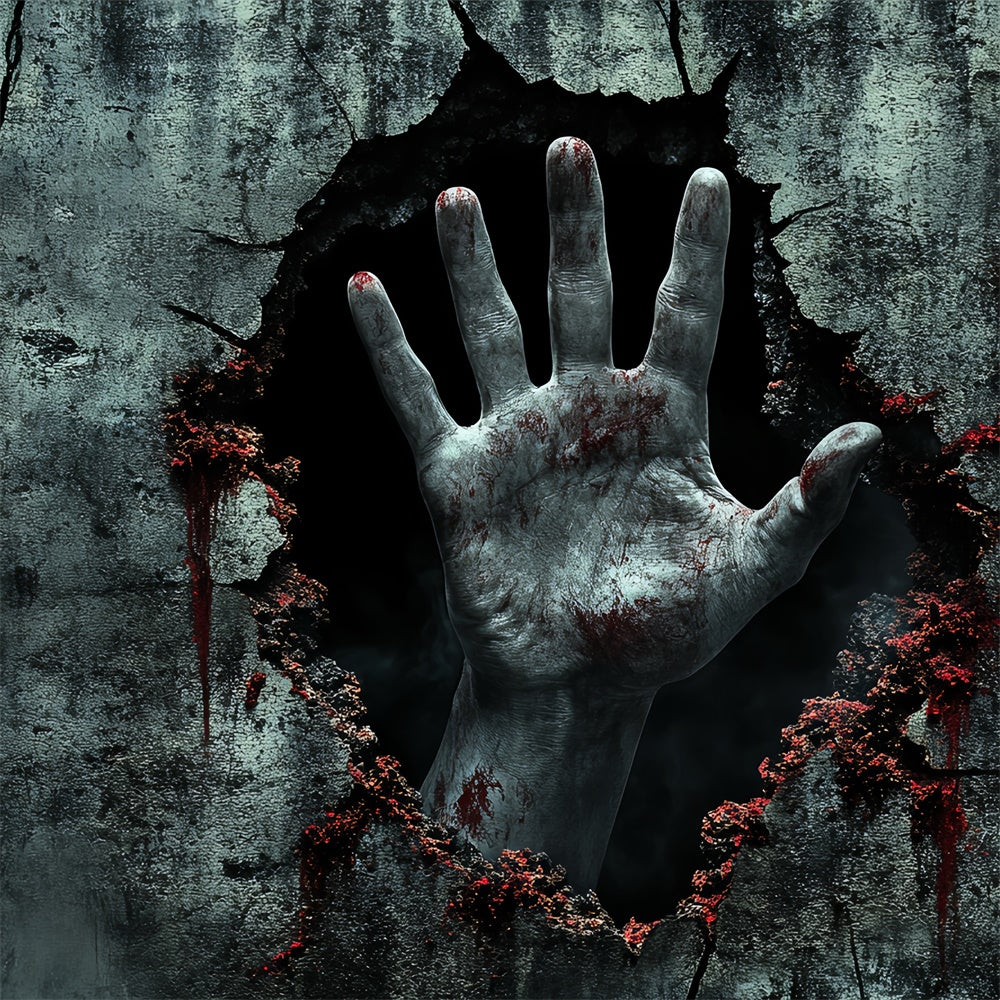 Scary Halloween Backdrop Bloody Breakout Horror Wall Backdrop CSH6-72