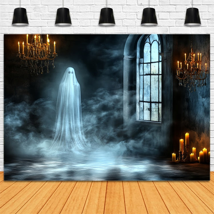Photography Halloween Backdrop Ghostly Gothic Window Backdrop CSH6-78