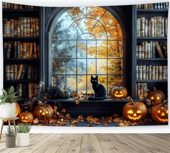Halloween Backdrop Ideas Enchanted Halloween Library Backdrop CSH6-79