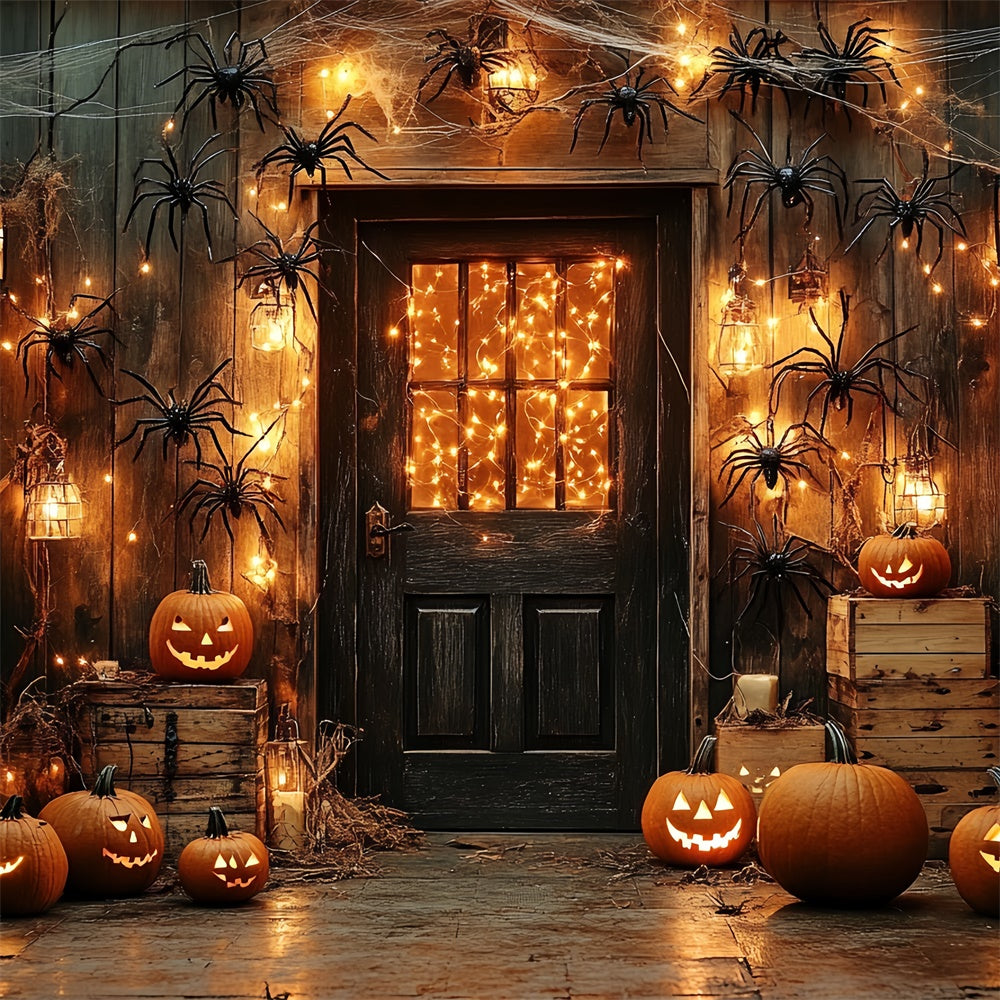 Halloween Backdrop Spooky Porch Lantern Spider Backdrop CSH6-80