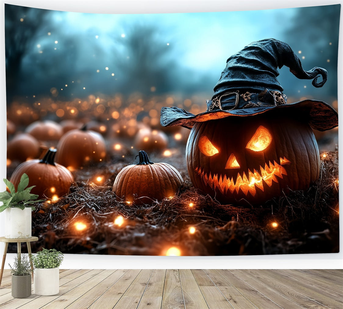 Halloween Photography Backdrop Wicked Pumpkin Wizard Backdrop CSH6-83