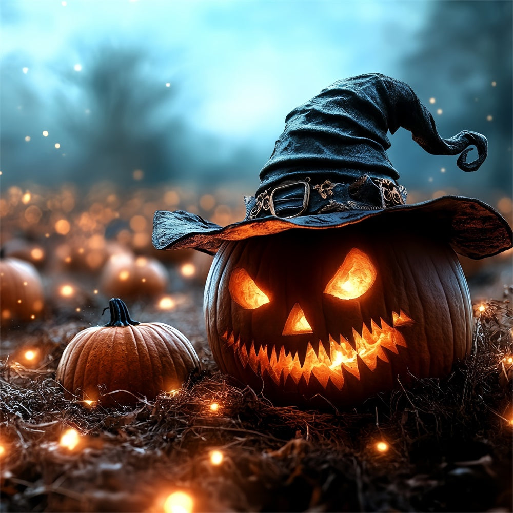 Halloween Photography Backdrop Wicked Pumpkin Wizard Backdrop CSH6-83