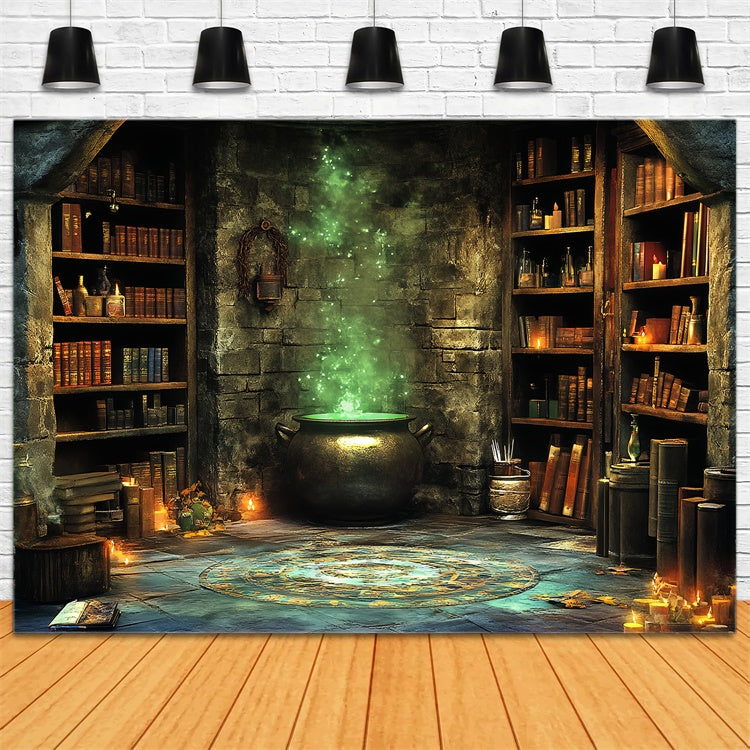 Halloween Picture Backdrop Wizard Brewing Chamber Backdrop CSH6-90