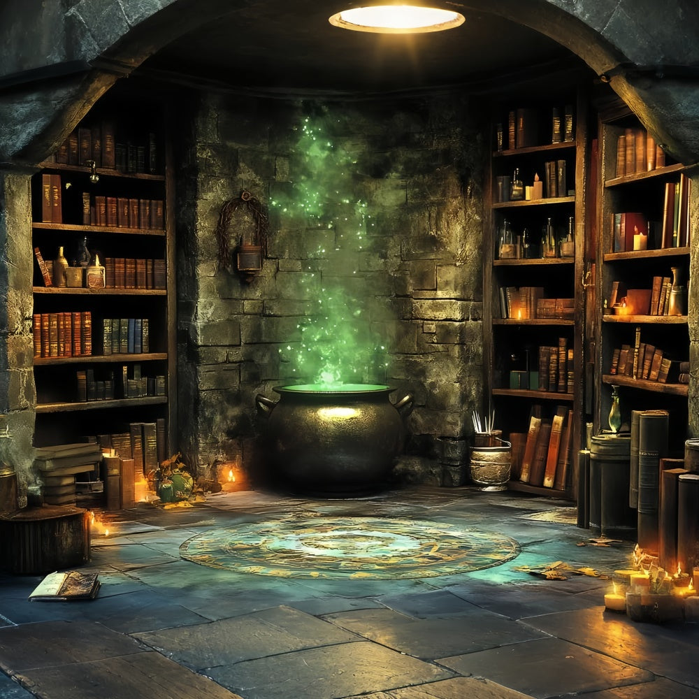 Halloween Picture Backdrop Wizard Brewing Chamber Backdrop CSH6-90