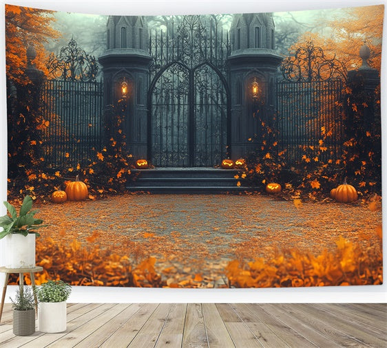 Halloween Backdrop Ideas Enchanted Pumpkin Gate Backdrop CSH6-99