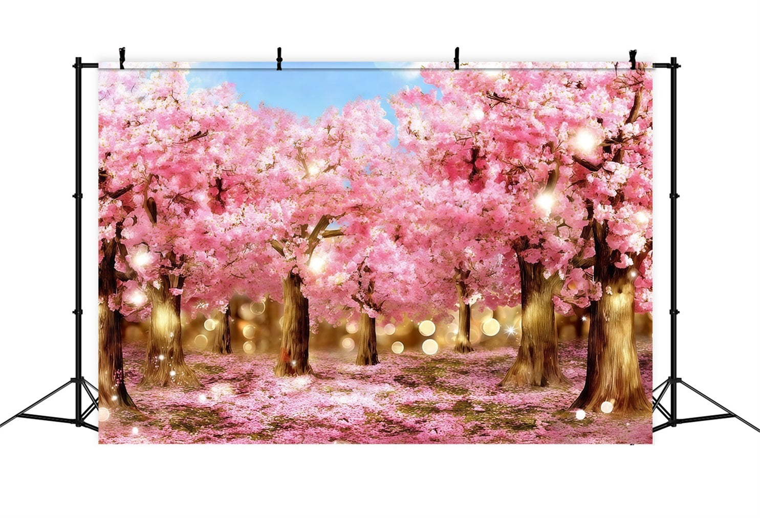 Cherry Blossom Backdrop Ideas Sparkling Pink Blossom Forest Floral Backdrop Photography CSH61-136