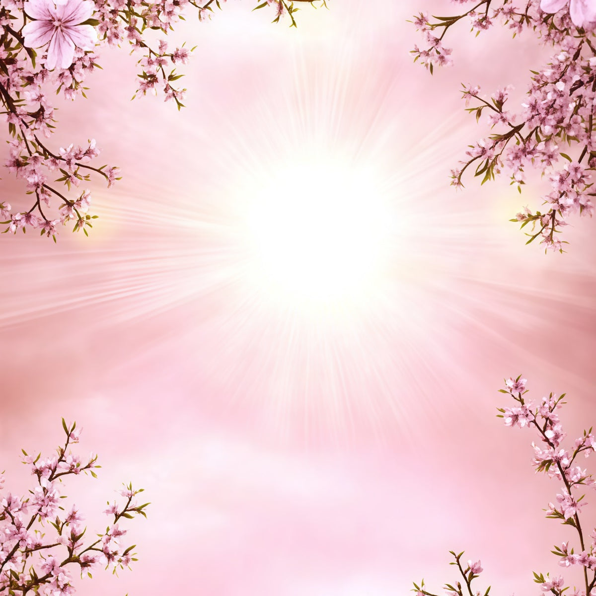 Spring Portrait Backdrops Pink Cherry Blossom Radiance Spring Backdrop For Pictures CSH61-158