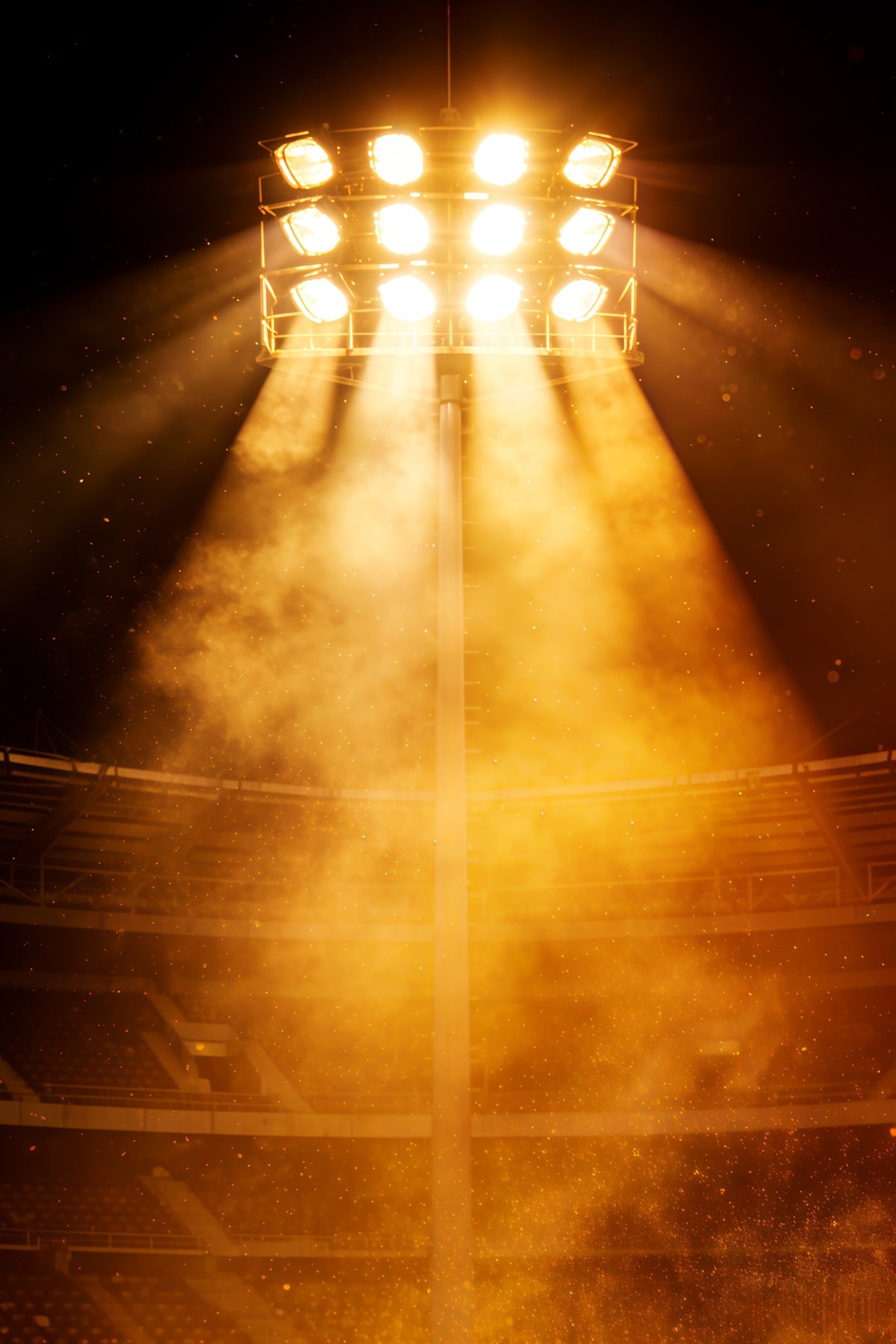 Baseball Backdrop Golden Stadium Light Burst Sports Photography Backdrop CSH61-181